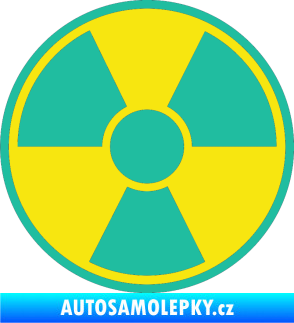 Samolepka Radioactive barevný tyrkysová
