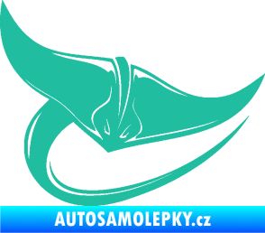 Samolepka Rejnok 001 pravá tyrkysová