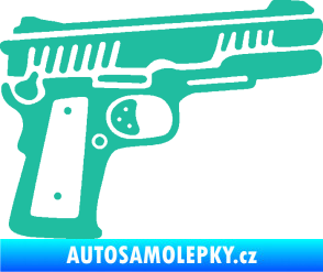 Samolepka Revolver 003 pravá tyrkysová