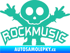 Samolepka Rock music fanda tyrkysová