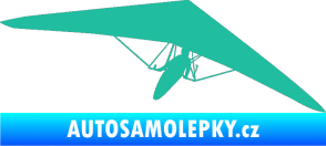 Samolepka Rogalo 001 pravá tyrkysová