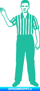 Samolepka Rozhodčí 001 levá tyrkysová