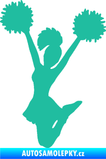 Samolepka Roztleskávačka 004 levá tyrkysová