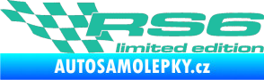 Samolepka RS6 limited edition levá tyrkysová