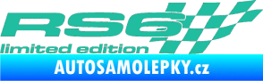 Samolepka RS6 limited edition pravá tyrkysová