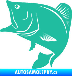 Samolepka Ryba 009 levá tyrkysová