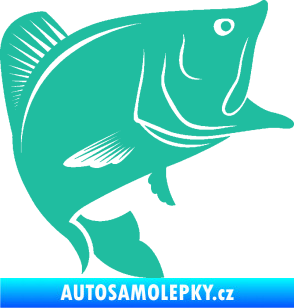 Samolepka Ryba 009 pravá tyrkysová
