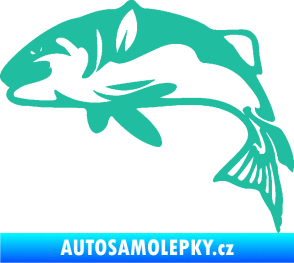 Samolepka Ryba 010 levá tyrkysová