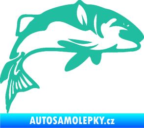 Samolepka Ryba 010 pravá tyrkysová
