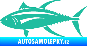 Samolepka Ryba 013 levá tuňák tyrkysová