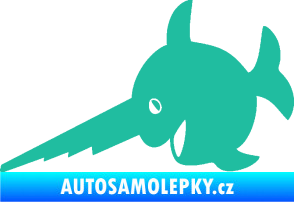 Samolepka Ryba 023 piloun levá tyrkysová