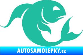 Samolepka Ryby 002 pravá tyrkysová