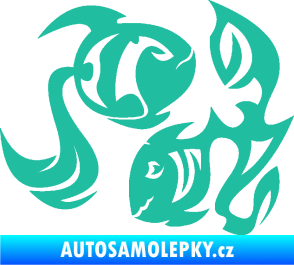 Samolepka Ryby 003 pravá tyrkysová