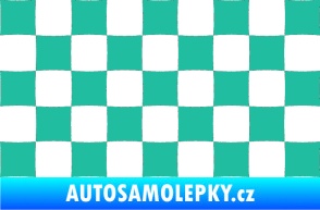 Samolepka Šachovnice 002 tyrkysová