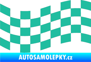 Samolepka Šachovnice 005 tyrkysová