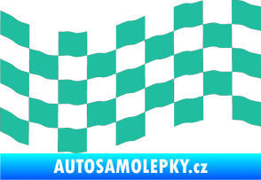 Samolepka Šachovnice 007 tyrkysová