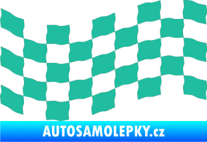 Samolepka Šachovnice 008 tyrkysová