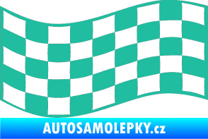 Samolepka Šachovnice 010 tyrkysová