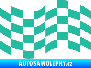 Samolepka Šachovnice 022 tyrkysová