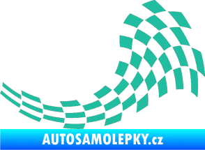 Samolepka Šachovnice 028 tyrkysová