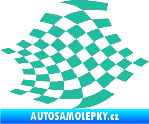 Samolepka Šachovnice 031 tyrkysová