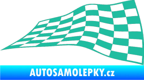 Samolepka Šachovnice 049 tyrkysová