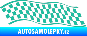 Samolepka Šachovnice 057 tyrkysová