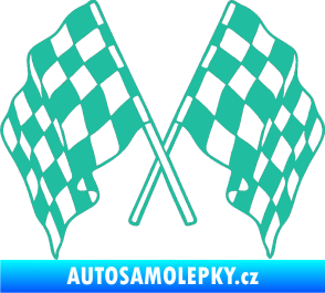Samolepka Šachovnice 062 tyrkysová