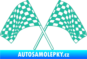 Samolepka Šachovnice 064 tyrkysová