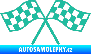 Samolepka Šachovnice 065 tyrkysová