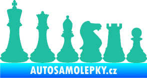 Samolepka Šachy 001 levá tyrkysová