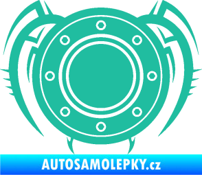 Samolepka Samolepka na víčko od nádrže 001 tyrkysová