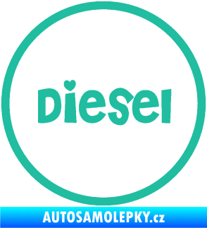 Samolepka Samolepka na víčko od nádrže 007 diesel tyrkysová