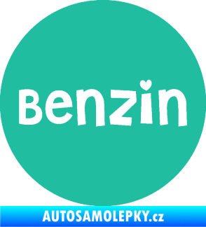 Samolepka Samolepka na víčko od nádrže 008 benzín tyrkysová