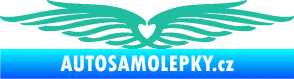 Samolepka Samolepka na zadní okno 002 srdce tyrkysová