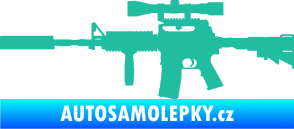 Samolepka Samopal 006 levá tyrkysová
