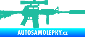 Samolepka Samopal 006 pravá tyrkysová