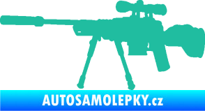 Samolepka Samopal 008 levá tyrkysová