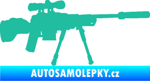 Samolepka Samopal 008 pravá tyrkysová