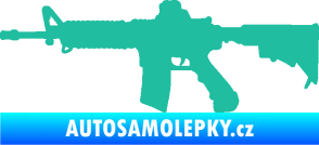 Samolepka Samopal 009 levá tyrkysová