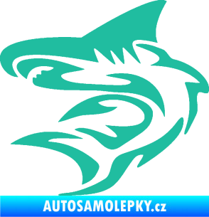 Samolepka Shark 002 levá tyrkysová