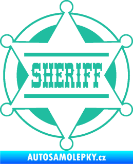 Samolepka Sheriff 004 tyrkysová