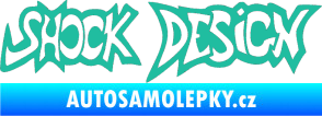 Samolepka Shock design tyrkysová