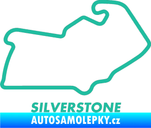 Samolepka Okruh Silverstone tyrkysová