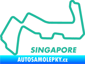 Samolepka Okruh Singapore tyrkysová