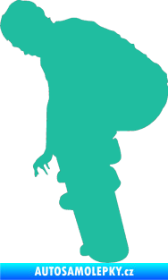 Samolepka Skateboard 003 levá tyrkysová