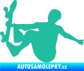 Samolepka Skateboard 008 levá tyrkysová