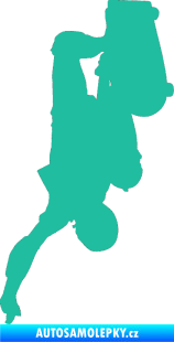 Samolepka Skateboard 010 pravá tyrkysová