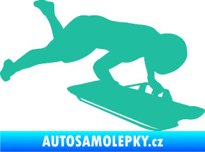 Samolepka Skeleton 002 pravá tyrkysová