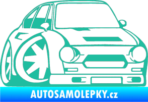 Samolepka Škoda 110r karikatura pravá tyrkysová